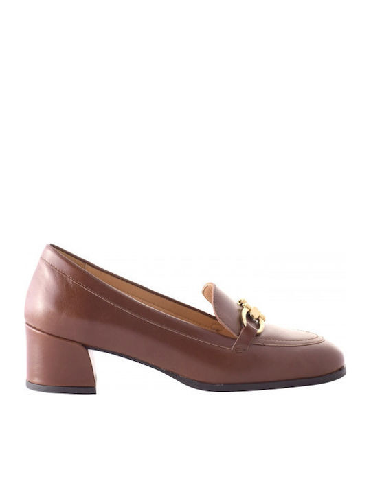 Pantofi cu toc Tabac maro