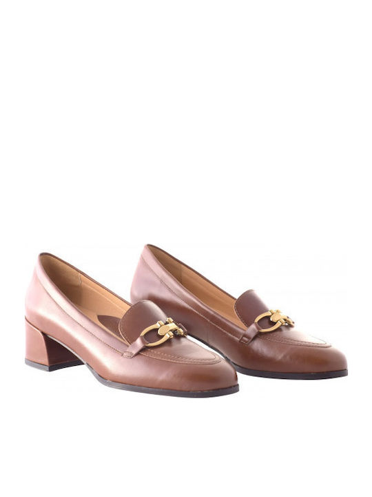 Pantofi cu toc Tabac maro
