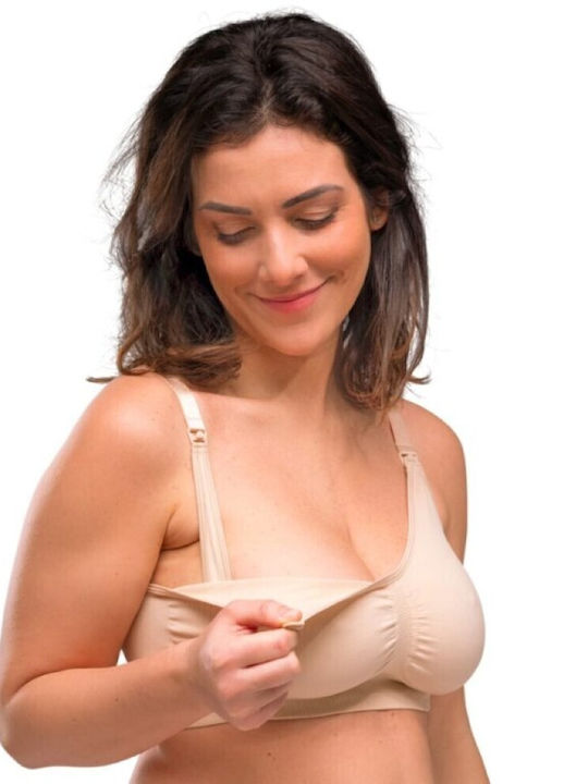 Carriwell Maternity & Nursing Bra with Clips Black/Beige