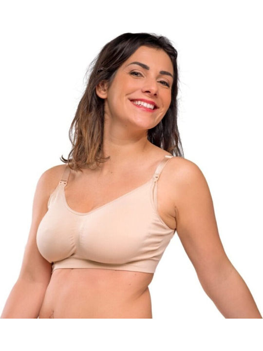 Carriwell Maternity & Nursing Bra with Clips Black/Beige