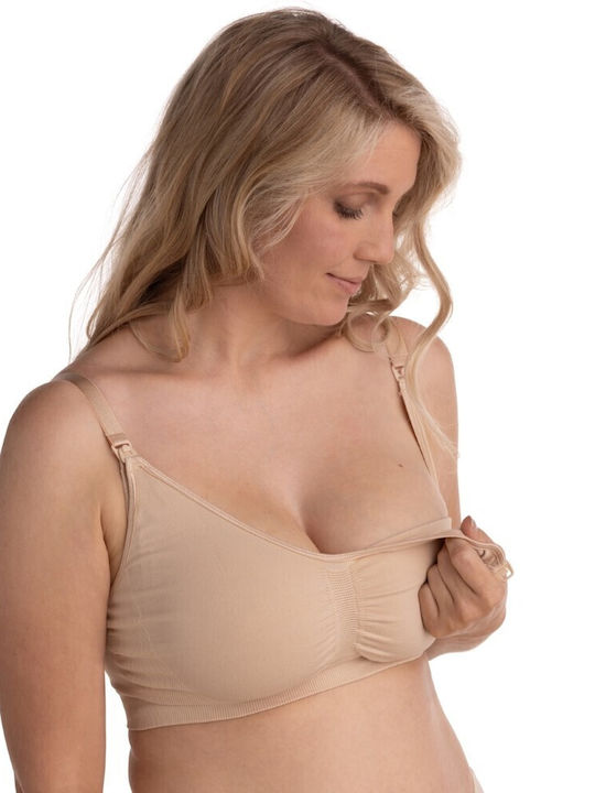 Carriwell Maternity & Nursing Bra with Clips Black/Beige