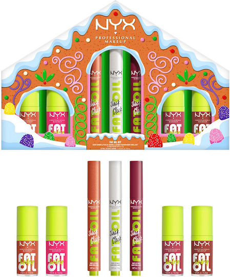 NYX Professional Makeup Gingerbaddie Land Makeup Set for the Lips 7pcs