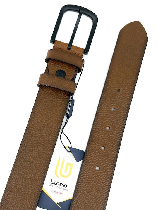 Breit Herren Gürtel Leder Tabac Braun