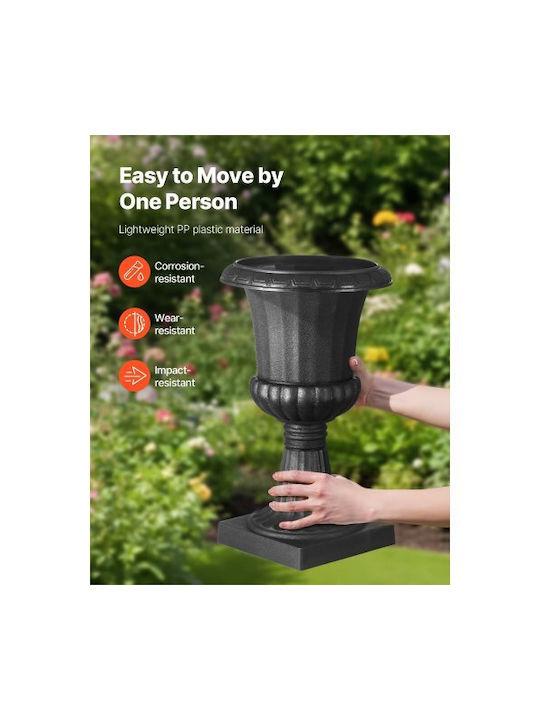 Vevor Planter Box Plastic Black 25x42cm.