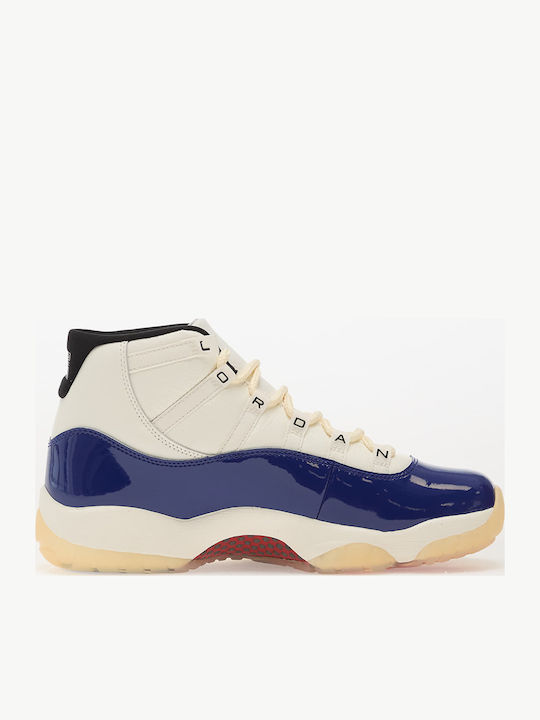 Air  11 Retro Boots Deep Royal Blue / Fire Red / Sail / Black / Muslin