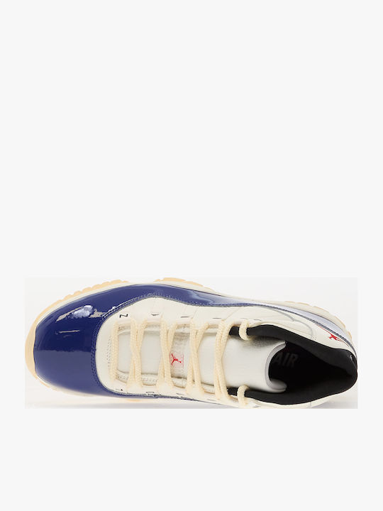 Air  11 Retro Boots Deep Royal Blue / Fire Red / Sail / Black / Muslin