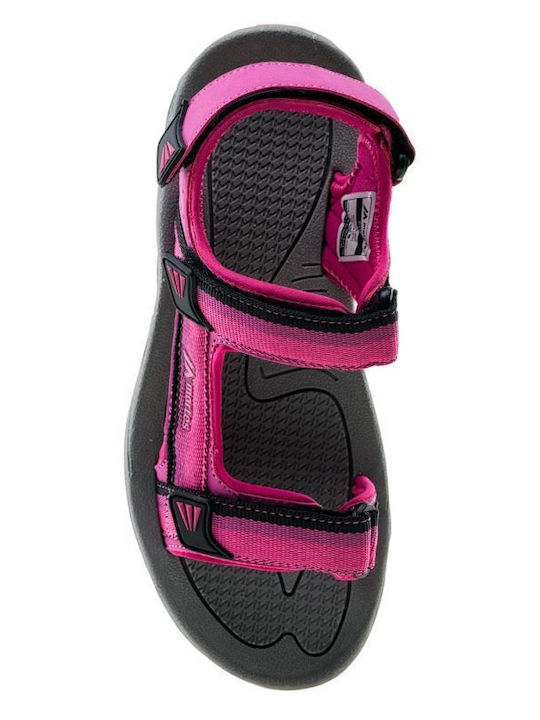 Women's Flat Sandals in Fuchsia Color
