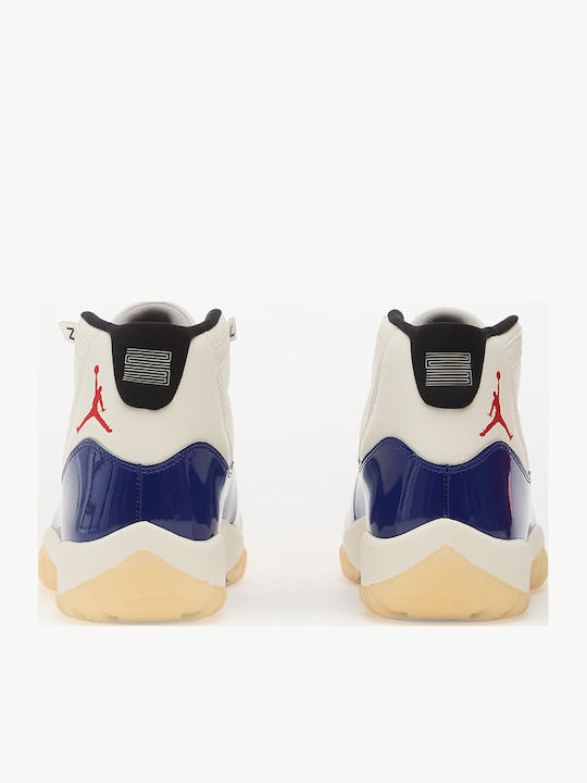Air  11 Retro Boots Deep Royal Blue / Fire Red / Sail / Black / Muslin