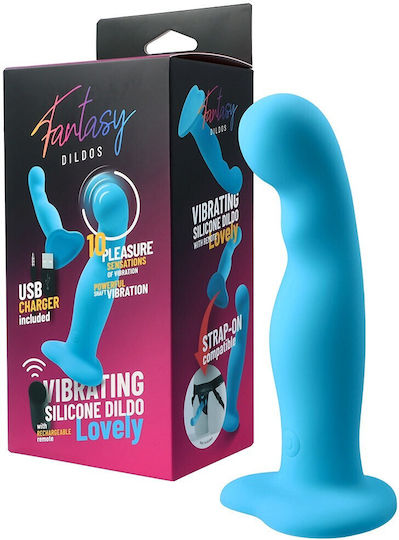 Virgite Klassisch Vibrator mit Fernbedienung 4cm Hellblau