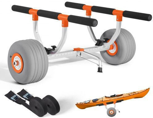 Vevor Detachable Kayak Trolley 158.8 Kg Inflatable Wheels 30.5cm Spsphttc13infqkuy001v0