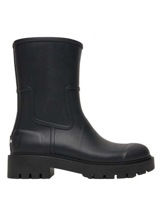 Galoșe de damă Calvin Klein Mid Rainboot din cauciuc ecru
