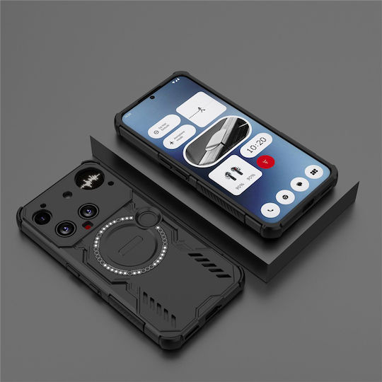 Techsuit Umschlag Rückseite Kunststoff Schwarz (Nothing Phone (3))