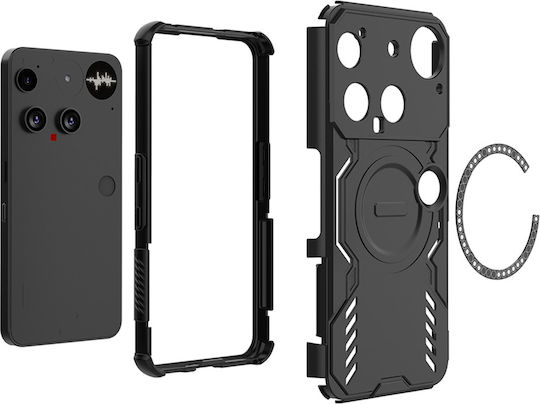 Techsuit Umschlag Rückseite Kunststoff Schwarz (Nothing Phone (3))