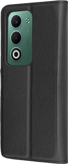 Techsuit Folio Wallet Leather / Silicone Black (Oppo A5)