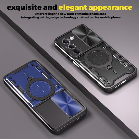 Techsuit Camguard Pro Umschlag Rückseite Metallisch Schwarz (Redmi 15)