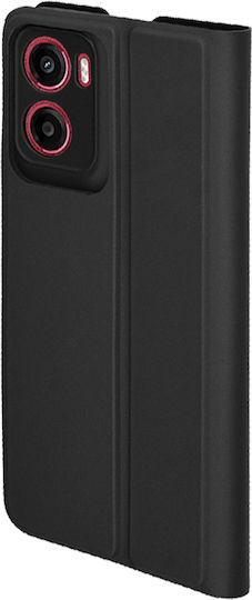 Techsuit Magskin Book Σιλικόνης / Δερματίνης Μαύρο (Moto G05 / E15)