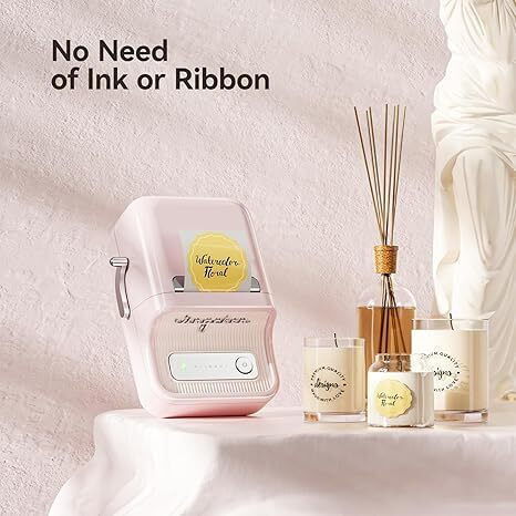 Niimbot B21s Handheld Label Maker in Pink Color