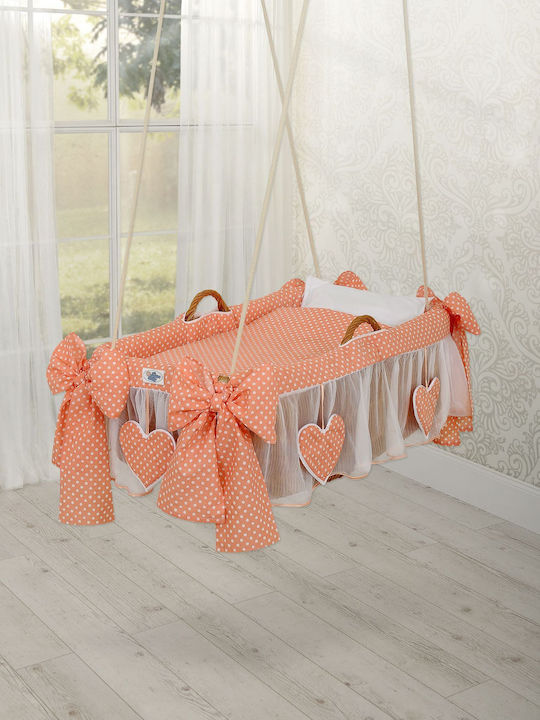 My Sweet Baby Moses Basket with Stand Orange