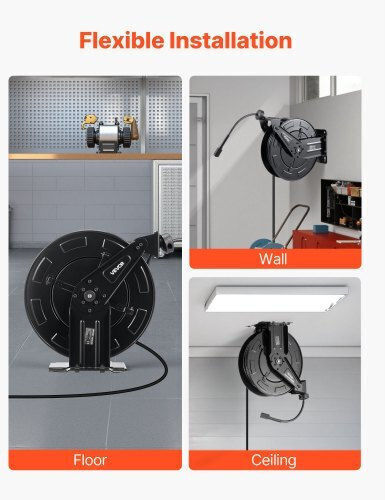 Vevor Automatic Watering Wind Wall Mounted with Hose 15.2m