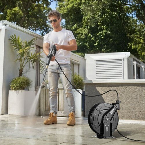 Vevor Automatic Watering Wind Wall Mounted with Hose 15.2m