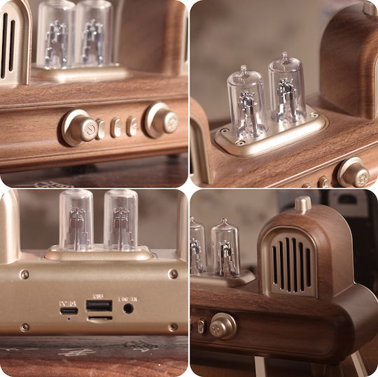 Old Street Audio AS33 Vintage Retro cu Bluetooth și USB Maro