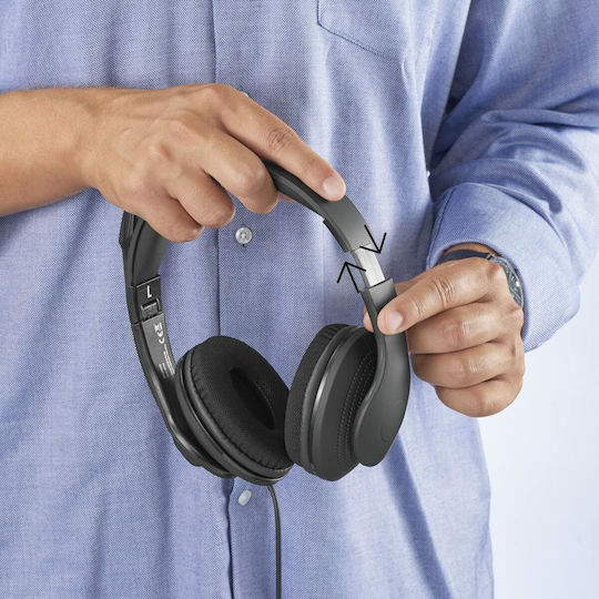 HAMA Auf dem Ohr Multimedia-Headsets mit Mikrofon und Verbindung USB-A in Schwarz Farbe 00139935