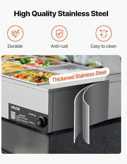 Vevor Θερμαντικό Μπουφέ Σάλτσας με Ισχύ 1500W
