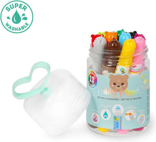 Legami Milano Μαρκαδόροι Υπογράμμισης Teddy Friends Σετ 12 χρώματα