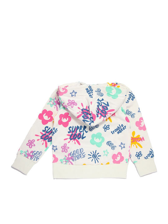 Kids Sweatshirt with Hood Ecru Lilo & Stitch