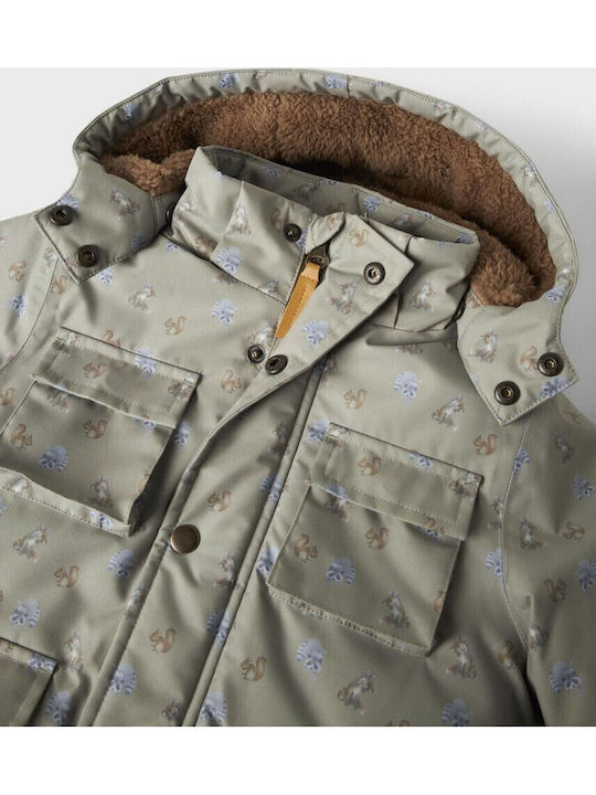 Waterproof Kids Casual Windproof Green Jacket