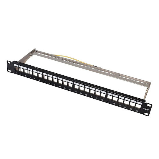 Keystone Patch Panel 24 Θέσεων 1u Power On Bpp-f-24 Ftp Rack-Halterung Für Βάση Στήριξης