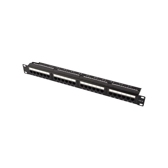 Patch Panel Cat6 24 Θέσεων 1u Power On Pp-c6-u24 Utp Rack-Halterung