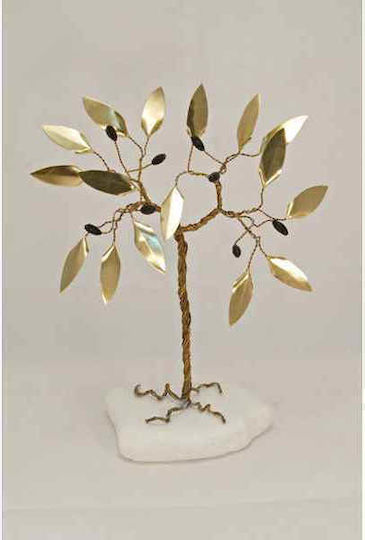 Epilekton Art Dekorative Olive aus Metallisch 16x16cm 1Stück