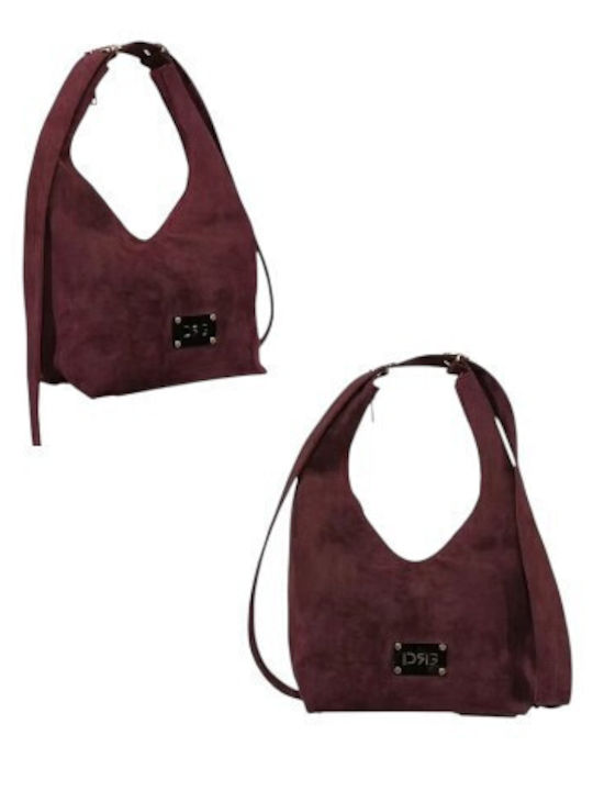 Leather Women's Bag Shoulder Burgundy