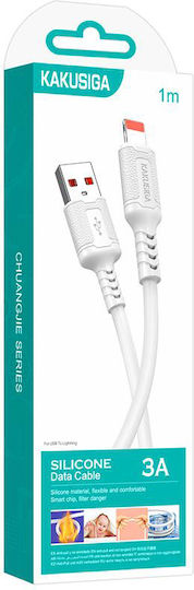 Kakusiga USB-A to Lightning Cable Λευκό 1m KSC-984-L-WH