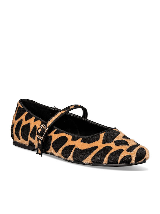 Envie Shoes Γυναικείες Μπαλαρίνες με Λουράκι σε Καφέ Χρώμα Envie Shoes Γυναικείες Μπαλαρίνες με Λουράκι σε Καφέ Χρώμα