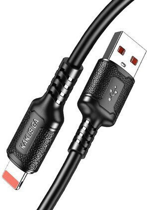 Kakusiga Regular USB-A la Cablu Lightning Negru 1m (KSC-984-L-BK)