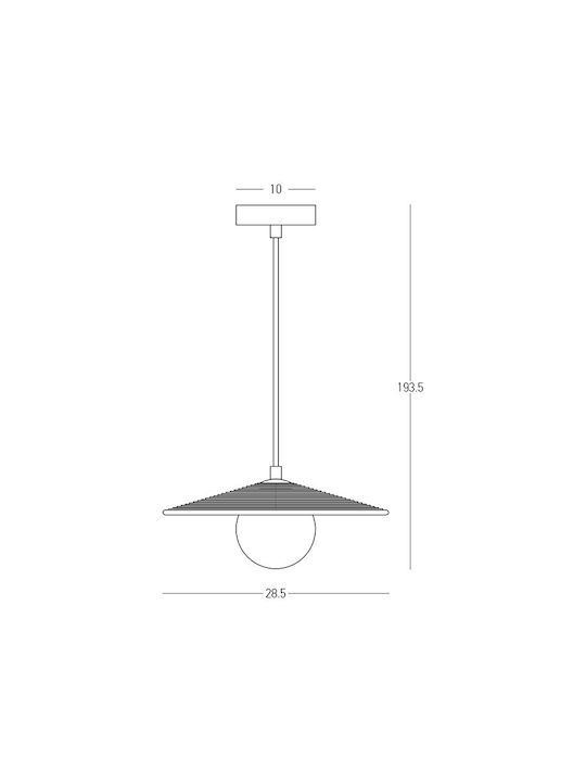 Zambelis Lights Pendant Light Orange with Socket G9