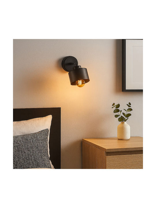Masterled Single Spot with Socket E27 in Black Color