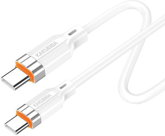 Kakusiga USB 2.0 Kabel USB-C männlich - USB-C 100W Weiß 1m (KSC-995-CC-WH)