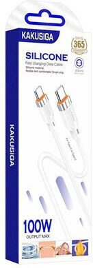 Kakusiga USB 2.0 Kabel USB-C männlich - USB-C 100W Weiß 1m (KSC-995-CC-WH)