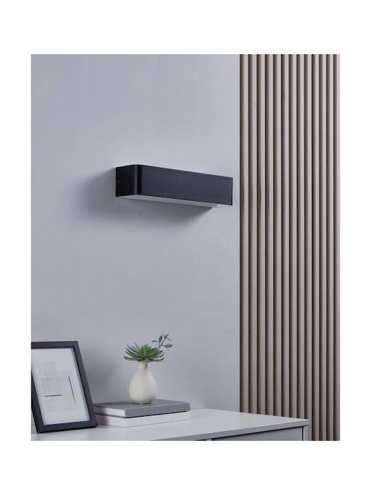 Eglo Sania Lamp Wall with Integrated LED and Warm White Light Black 36.5x9x8cm