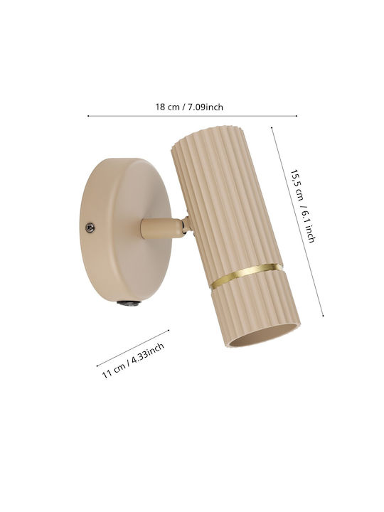 Eglo Caminia Lampa De Perete Modernă Cu Bază De Bec GU10 Albă 11x15.5cm