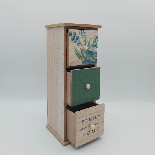 Uncle George Кутия за Чай с капак Дърво Зелен 12x11x31см Uncle George Кутия за Чай с капак Дърво Зелен 12x11x31см