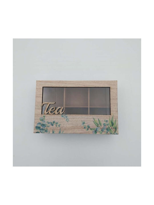 Uncle George Wooden Green Tea Box with Lid 15x7x23cm 1 Piece