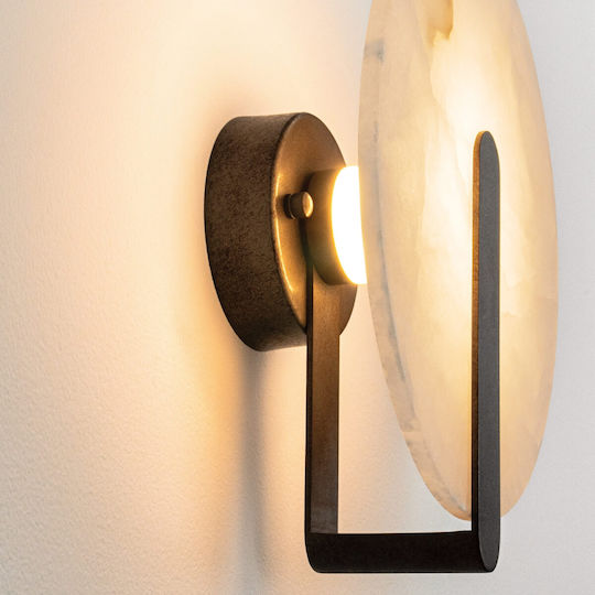 Zambelis Lights Lamp Wall with Integrated LED and Warm White Light Orange