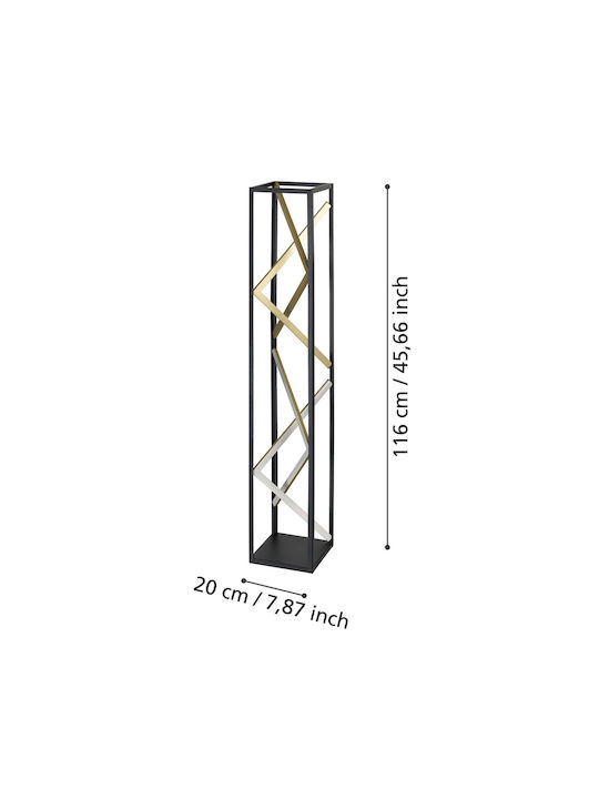 Eglo Penela LED Stehleuchte H116xB20cm. Schwarz