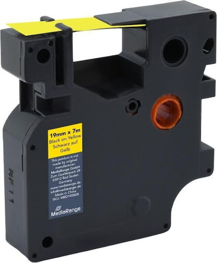 MediaRange Ταινία Ετικετογράφου 1m x 19mm σε Μαύρο Χρώμα Συμβατή με Dymo D1