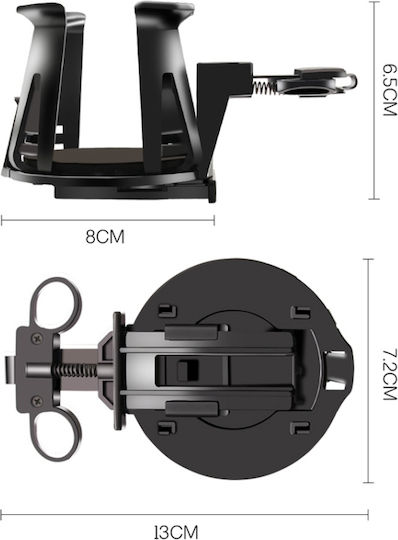 Car Cup Holder 1 Position for AC Vents in Black Color