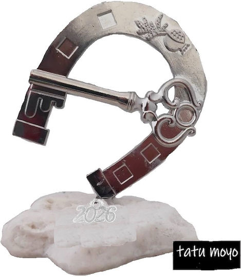 Tatu Moyo Handmade Настолници Гоури Заключване на скоба Сребрист от Камък 2026 9см 1бр